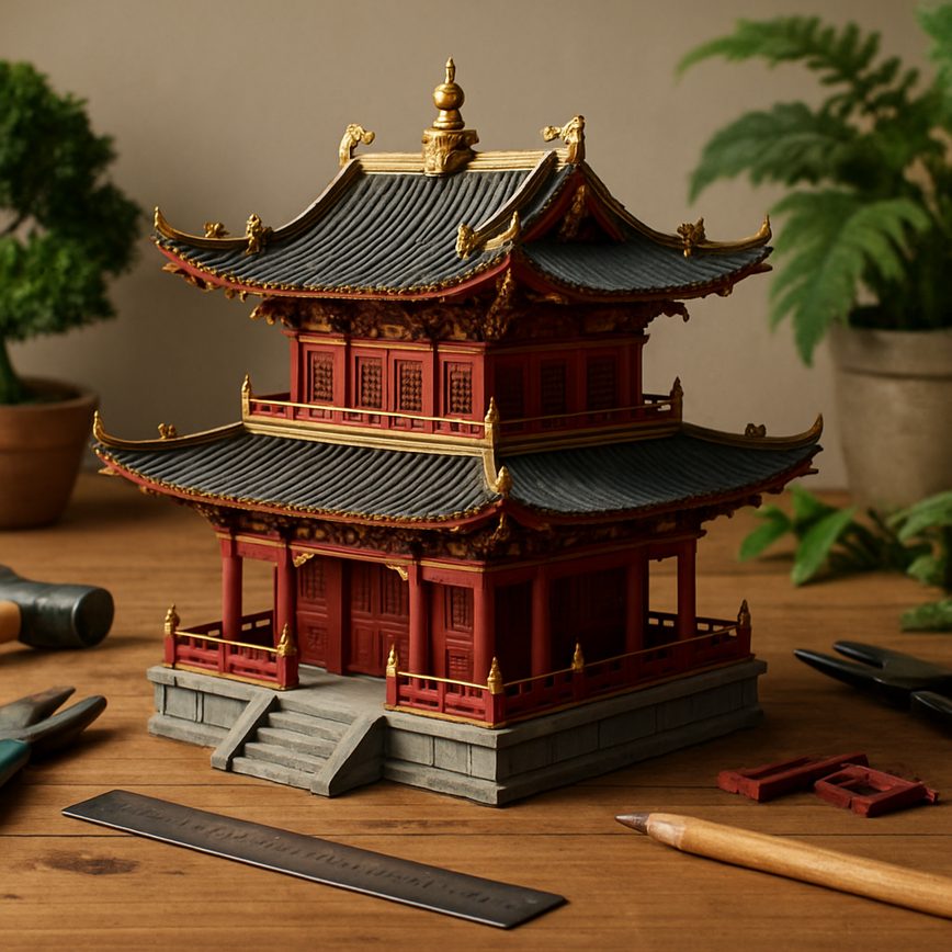Miniatury budowli z Azji