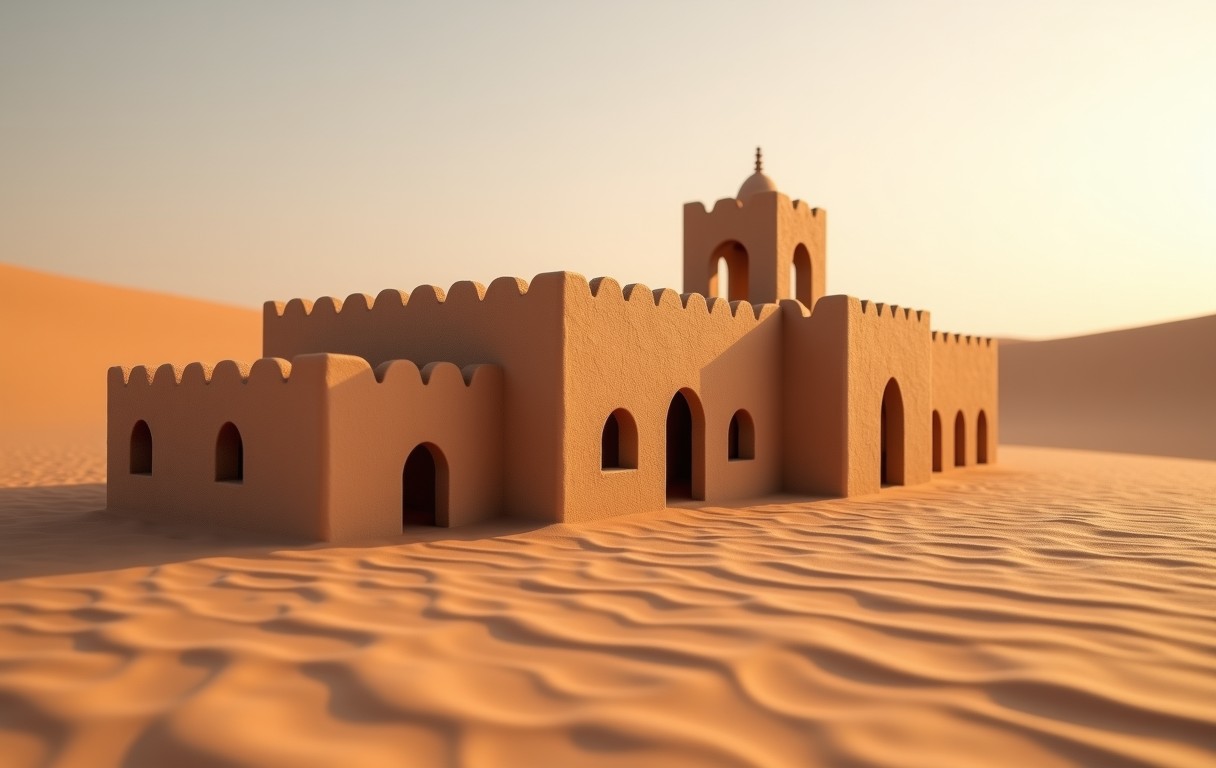 Miniatury budowli z Afryki — Wielka Meczet w Djenné, perła architektury muzułmańskiej