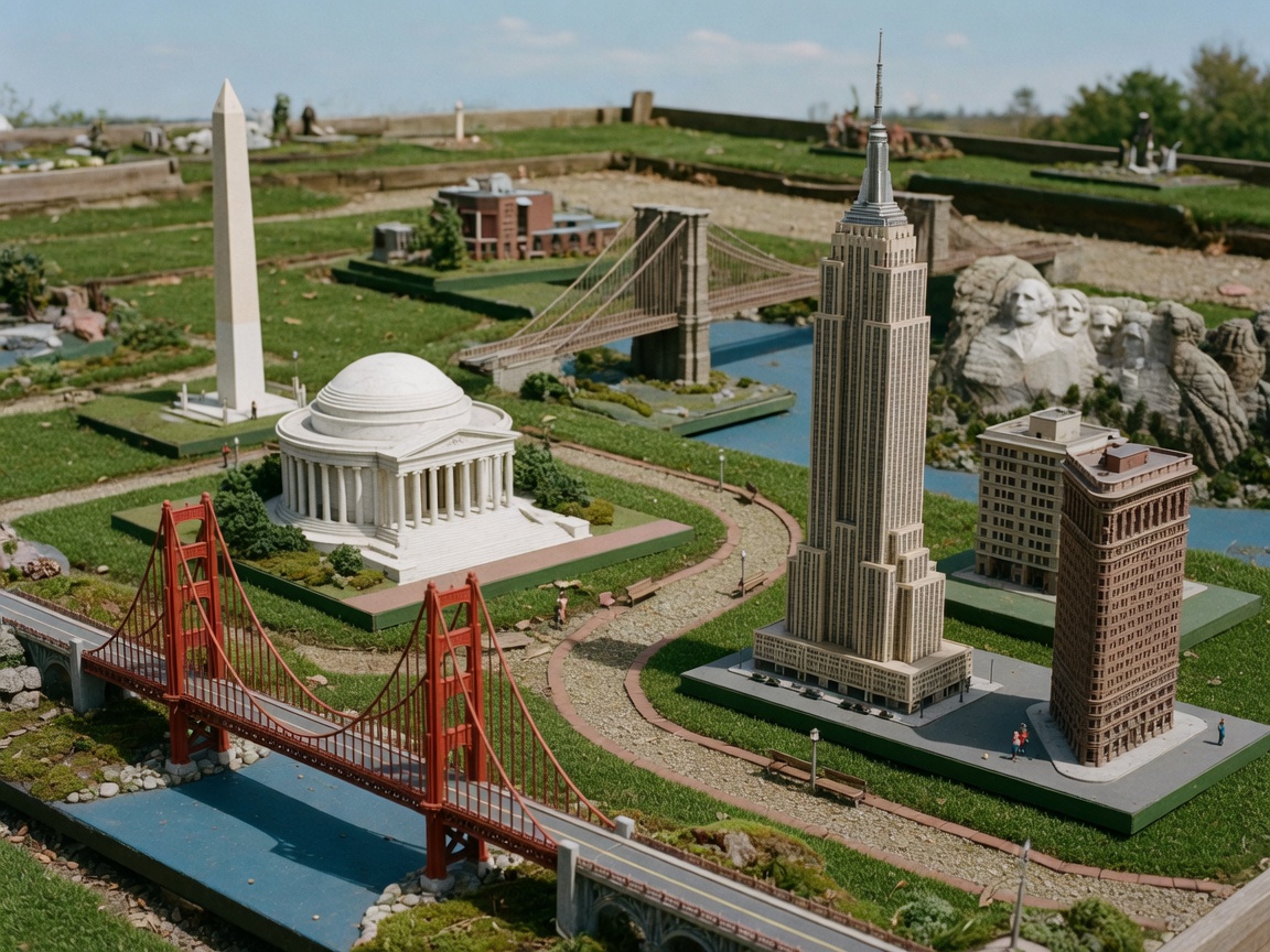 Miniatury budowli z Ameryki