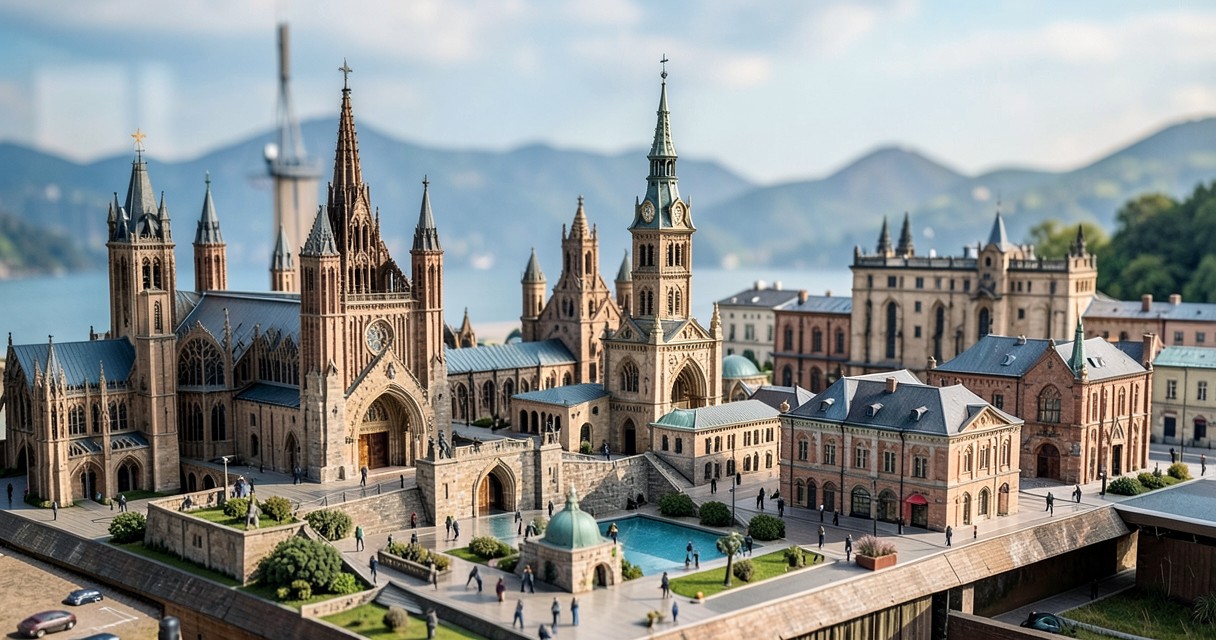 Miniatury budowli świata w plenerze – idealne miejsce na sesję zdjęciową
